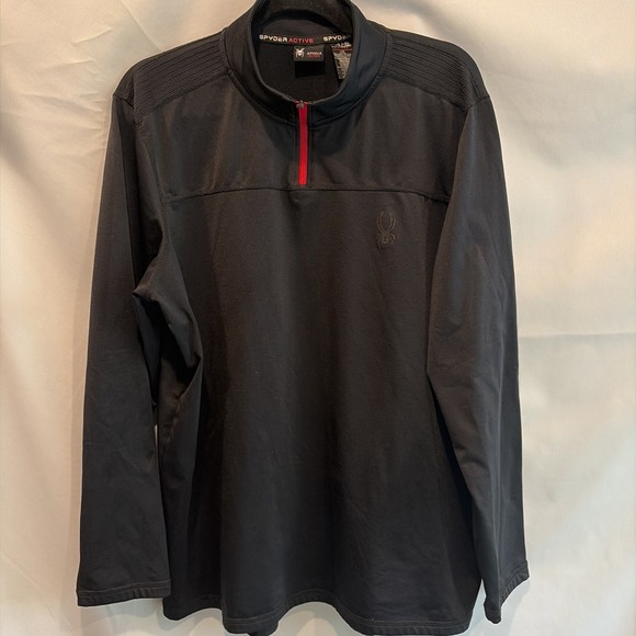 Spyder Other - Spyder Active Pullover Shirt Mens L Black ProWEB Quarter Zip Athletic Ski Layer